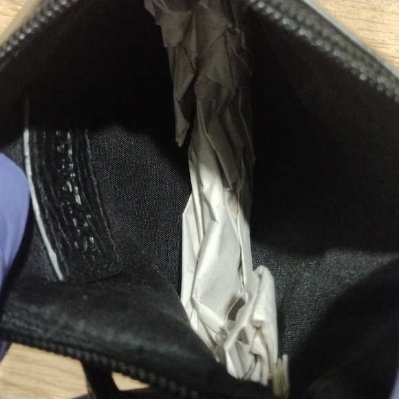 Style & Co. Black White, Hannah Faux Leather Wristlet Coin Purse 6.75 x 4.75-in - Picture 5 of 6